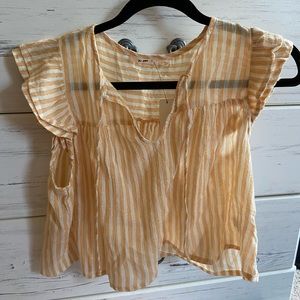 Orange & white striped top